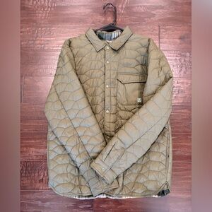 Huk Men's Puffer Jacket in Tan